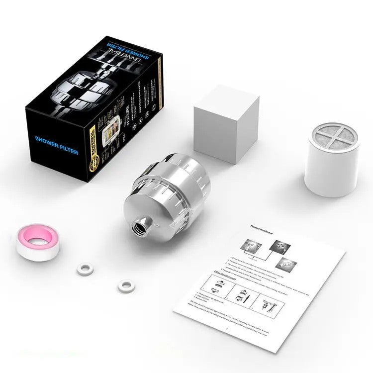 Bluejw High Output Shower Head Filter - 10/20 Stage Shower Filter Replacement Cartridges - Chlorine & Hard Water Removal - Universal Shower Filters for Healthy Skin & Hair - Image 5